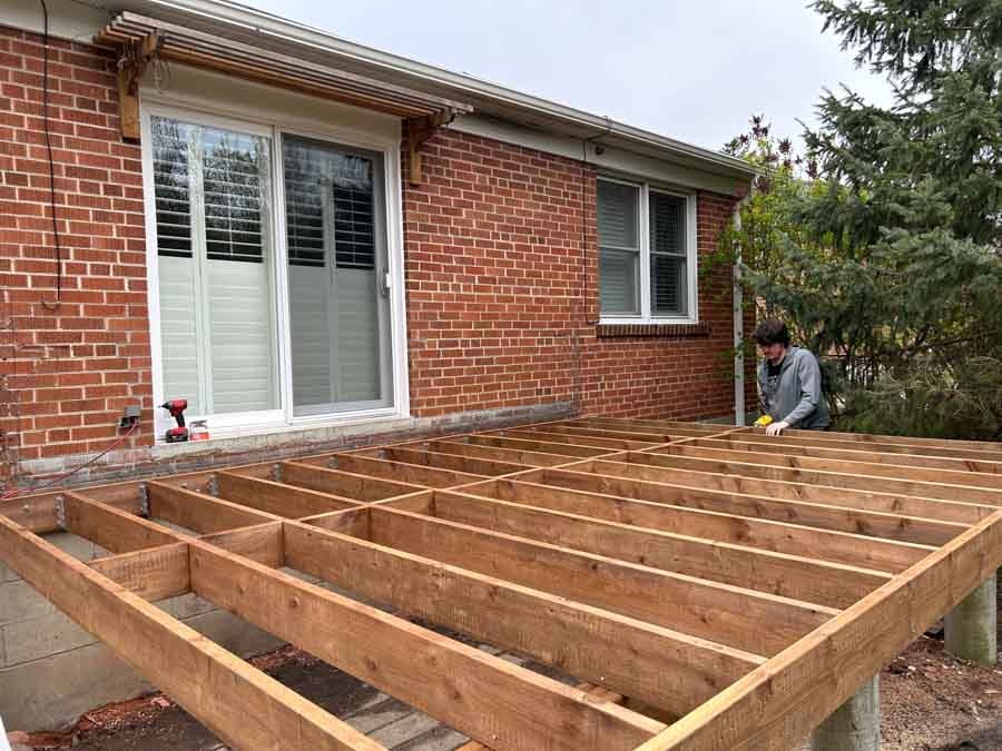 East-York-img1 framework of a deck by Kerta Construction
