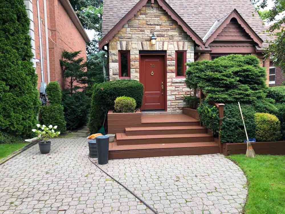 Hardscaping-img2 front door with steps and patio by Kerta Construction