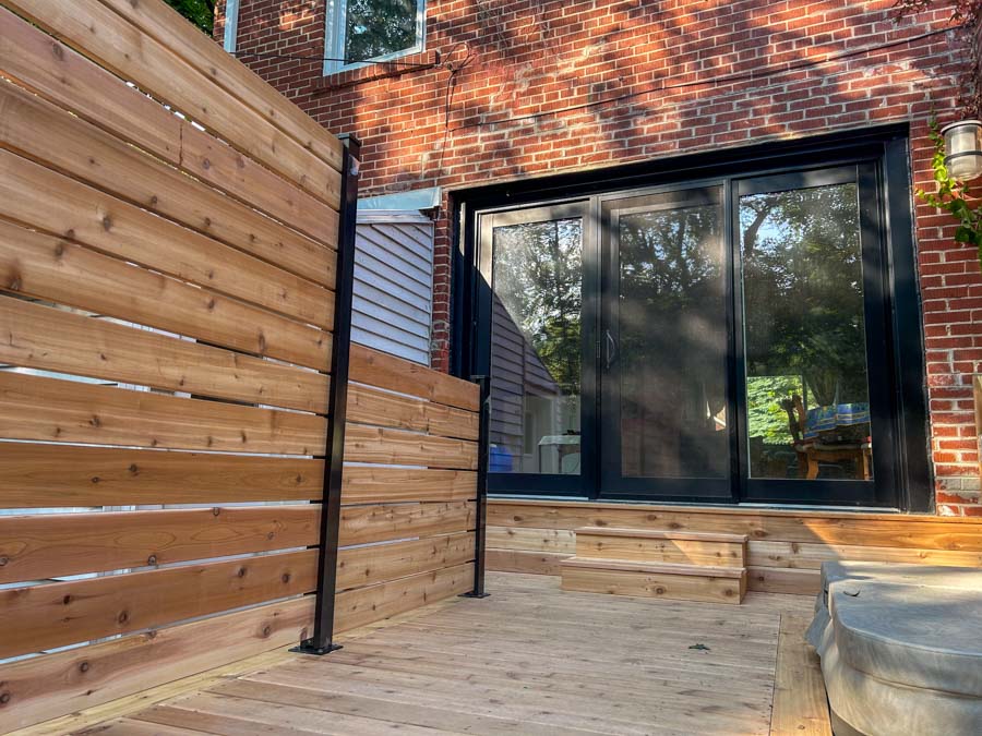 Midtown-Toronto-img2 back deck with privacy fence and steps into house by Kerta Construction