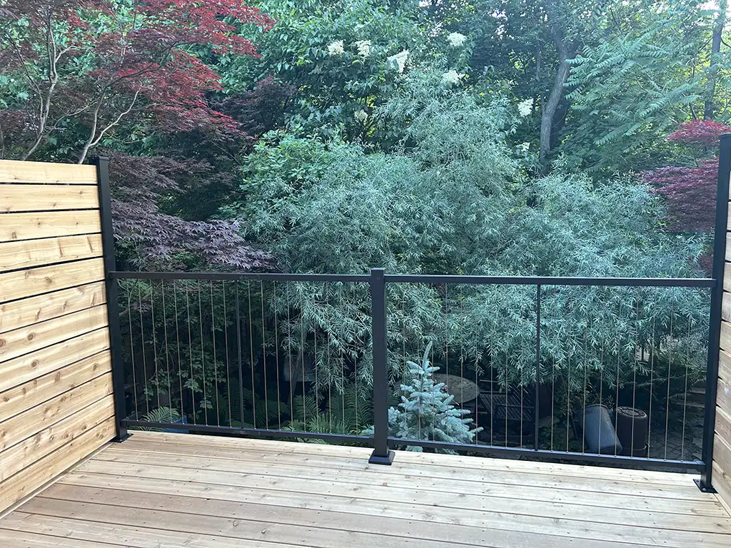 Portfolio-img-45 glass railing with privacy fence by Kerta Construction