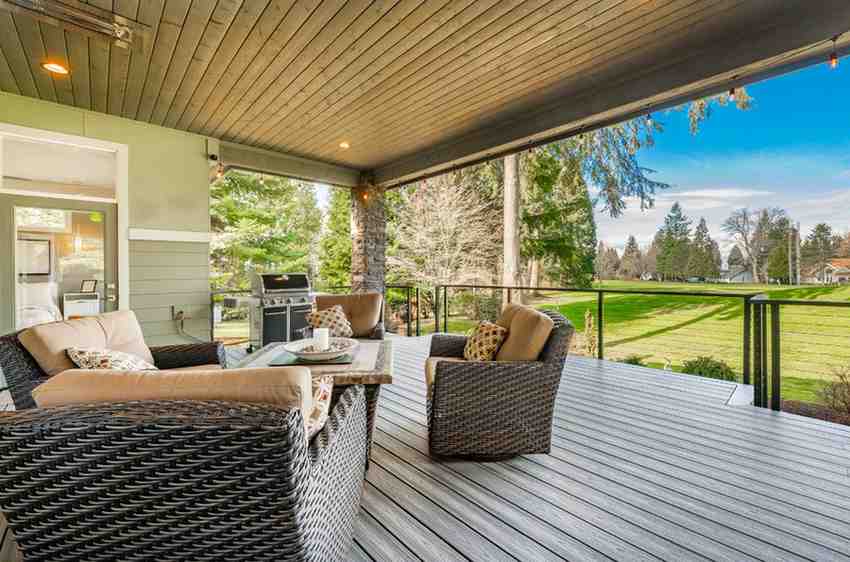 Custom deck designed for year-round outdoor living and durability by Kerta Construction