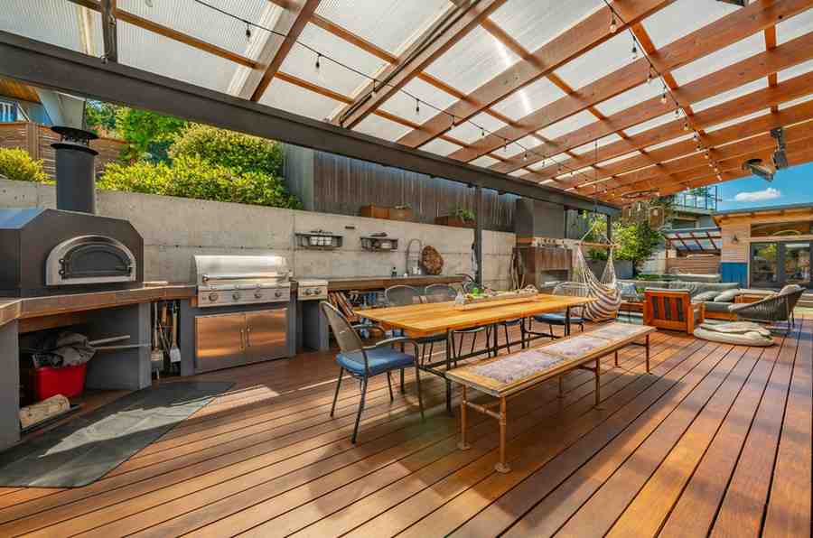 Outdoor Kitchen Featuring Essential Cooking and Storage Components by Kerta Construction