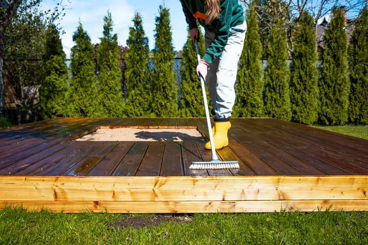 Cleaning a wooden deck to maintain a long-lasting outdoor space in Toronto, ON